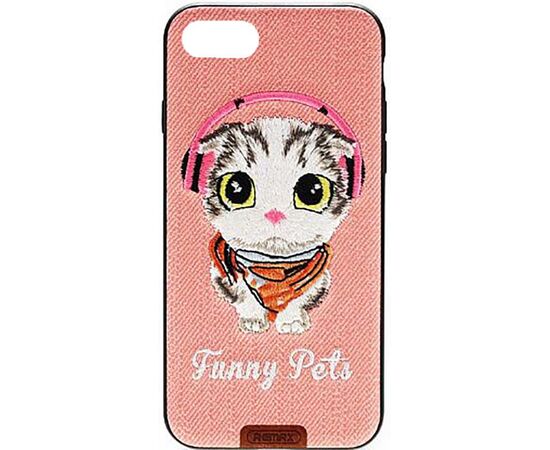 Придбати Чехол-накладка Remax Funny Pets Series Case Apple iPhone 7 Plus Pink, image , характеристики, відгуки