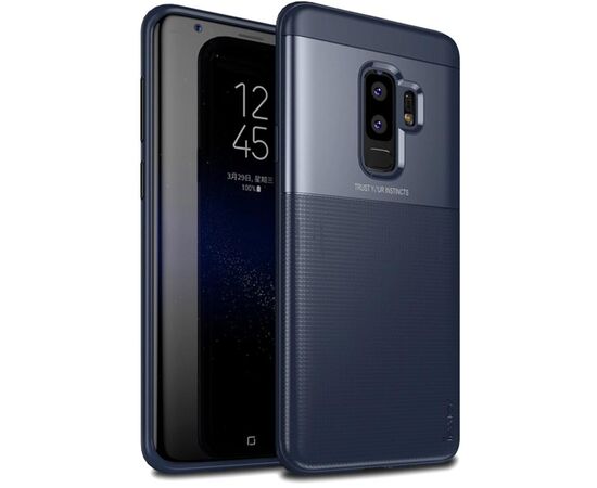 Придбати Чехол-накладка Ipaky Elegant Grid Design TPU Hybrid Case Samsung Galaxy S9 Plus G965F Blue, image , характеристики, відгуки