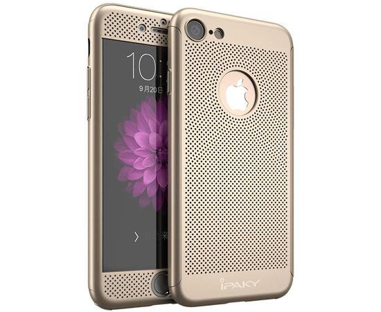 Придбати Чехол-накладка Ipaky 360°Protection PC Case with heat-dissipation design iPhone 7 Gold, image , характеристики, відгуки