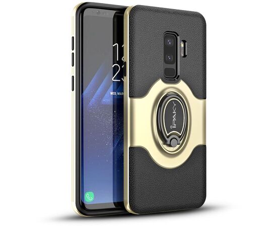 Придбати Чехол-накладка Ipaky 360° Free Rotation Ring Holder case Samsung Galaxy S9 G960F Gold, image , характеристики, відгуки