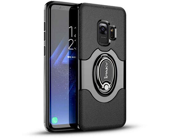 Придбати Чехол-накладка Ipaky 360° Free Rotation Ring Holder case Samsung Galaxy S9 G960F Black, image , зображення 2, характеристики, відгуки