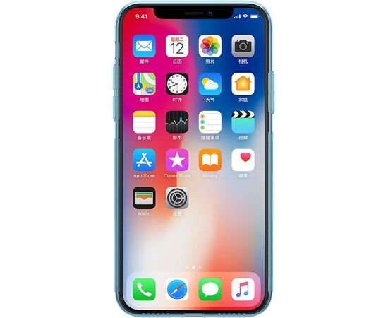 Купить Чехол-накладка Nillkin TPU Nature Case Apple iPhone X Blue, фото , изображение 2, характеристики, отзывы