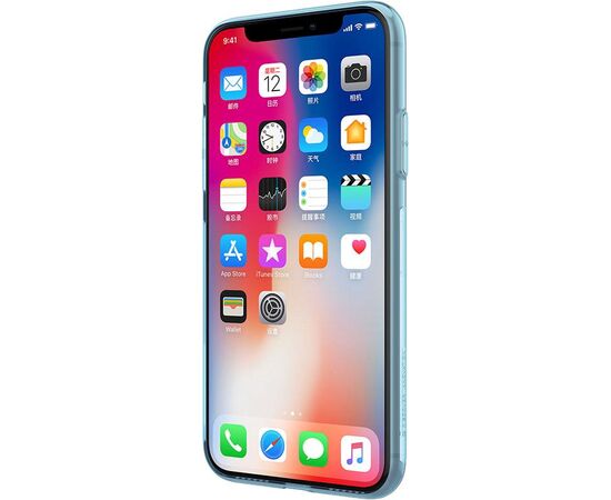 Купить Чехол-накладка Nillkin TPU Nature Case Apple iPhone X Blue, фото , изображение 3, характеристики, отзывы