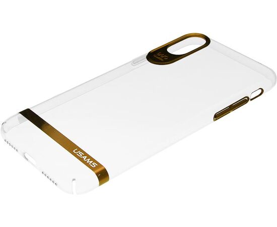 Купить Чехол-накладка Usams Q-plating Series Apple iPhone X Light Gold, фото , изображение 3, характеристики, отзывы