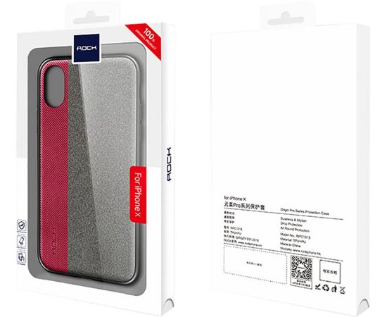 Купить Чехол-накладка Rock TPU+PU Origin Pro Series Case Apple iPhone X Red, фото , характеристики, отзывы