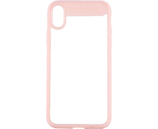 Купить Чехол-накладка Rock TPU+PU Clarity Series Case Apple iPhone X Pink, фото , характеристики, отзывы