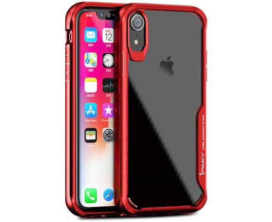 Купить Чехол-накладка Ipaky Cucoloris Series/TPU Frame Anti-Scratch PC Case iPhone XR Red, фото , характеристики, отзывы