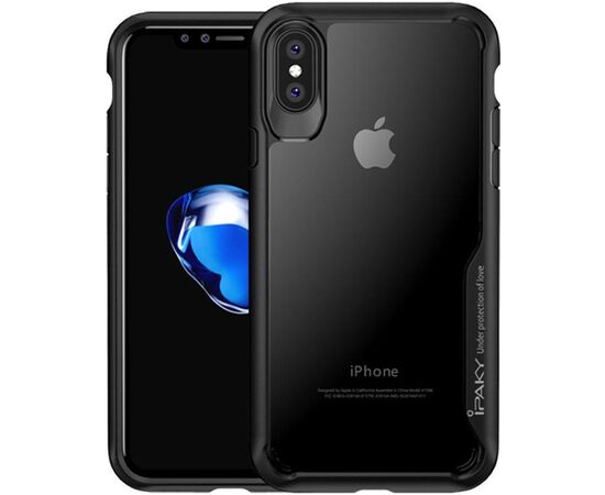 Купить Чехол-накладка Ipaky Cucoloris Series/TPU Frame Anti-Scratch PC Case iPhone XS Max Black, фото , характеристики, отзывы