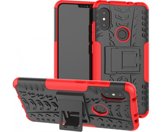 Придбати Чехол-накладка TOTO Dazzle Kickstand 2 in 1 Case Xiaomi Redmi Note 6 Pro Red, image , характеристики, відгуки