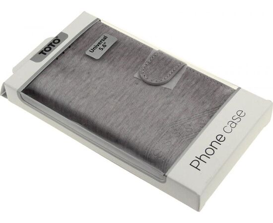 Купить Чехол-книжка TOTO Book Silicone Slide Universal Cover 5,6" (№4) Gray, фото , характеристики, отзывы