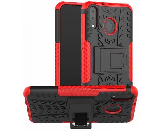 Придбати Чехол-накладка TOTO Dazzle Kickstand 2 in 1 Case Samsung Galaxy M20 Red, image , характеристики, відгуки