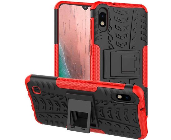 Придбати Чехол-накладка TOTO Dazzle Kickstand 2 in 1 Case Samsung Galaxy A10 Red, image , характеристики, відгуки