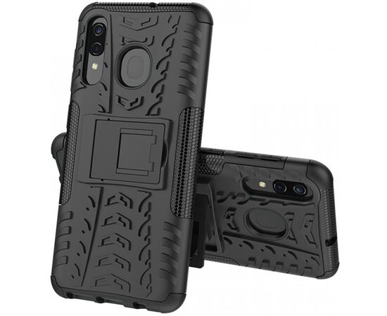 Купить Чехол-накладка TOTO Dazzle Kickstand 2 in 1 Case Samsung Galaxy A20/A30 Black, фото , характеристики, отзывы