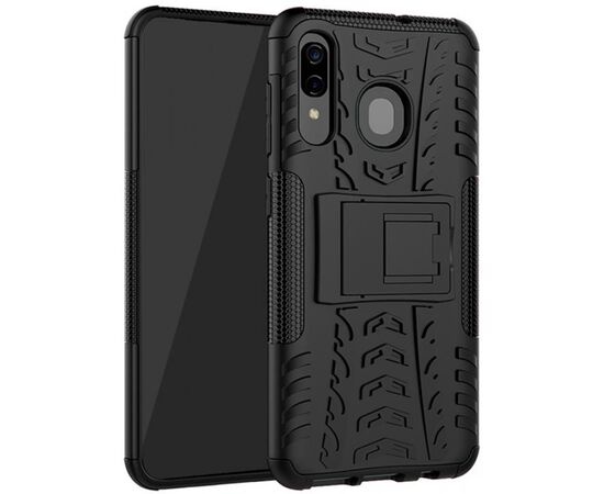 Купить Чехол-накладка TOTO Dazzle Kickstand 2 in 1 Case Samsung Galaxy A20/A30 Black, фото , изображение 2, характеристики, отзывы