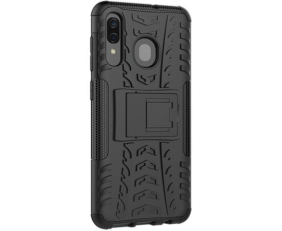 Купить Чехол-накладка TOTO Dazzle Kickstand 2 in 1 Case Samsung Galaxy A20/A30 Black, фото , изображение 4, характеристики, отзывы