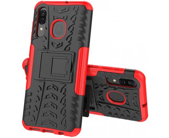 Придбати Чехол-накладка TOTO Dazzle Kickstand 2 in 1 Case Samsung Galaxy A20/A30 Red, image , характеристики, відгуки