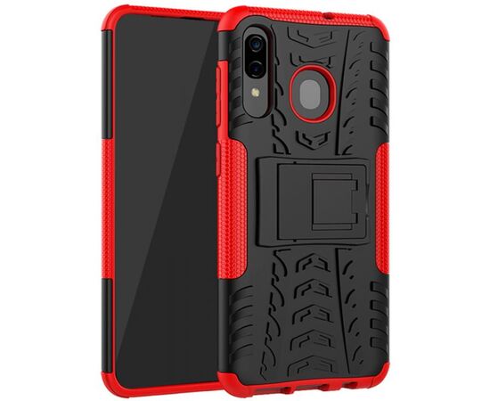 Купить Чехол-накладка TOTO Dazzle Kickstand 2 in 1 Case Samsung Galaxy A20/A30 Red, фото , изображение 2, характеристики, отзывы