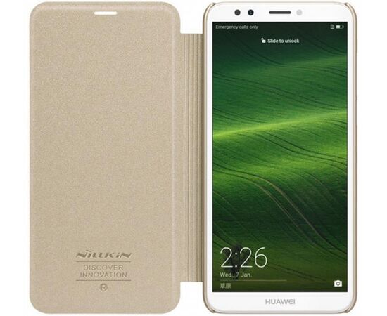 Придбати Чехол-книжка Nillkin Sparkle Leather Case Huawei Y7 Prime 2018/Enjoy 8 Gold, image , зображення 3, характеристики, відгуки