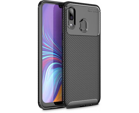 Придбати Чехол-накладка TOTO TPU Carbon Fiber 1,5mm Case Samsung Galaxy A20/A30 Black, image , зображення 2, характеристики, відгуки