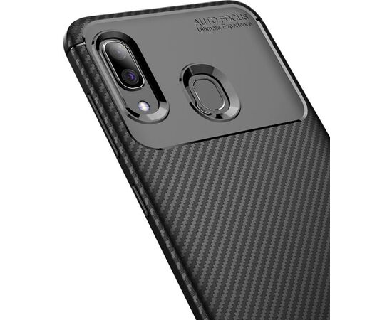 Придбати Чехол-накладка TOTO TPU Carbon Fiber 1,5mm Case Samsung Galaxy A20/A30 Black, image , зображення 4, характеристики, відгуки