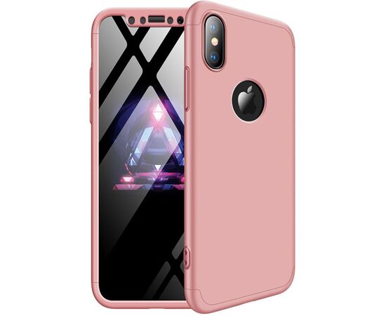 Придбати Чехол-накладка GKK 3 in 1 Hard PC Case Apple iPhone X Rose Gold, image , характеристики, відгуки