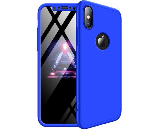 Придбати Чехол-накладка GKK 3 in 1 Hard PC Case Apple iPhone X Blue, image , характеристики, відгуки