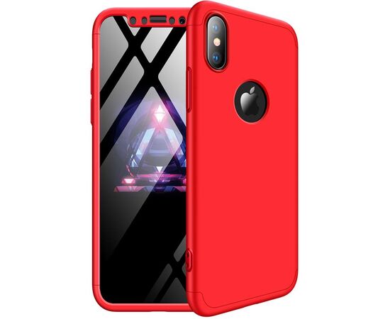 Придбати Чехол-накладка GKK 3 in 1 Hard PC Case Apple iPhone X Red, image , характеристики, відгуки