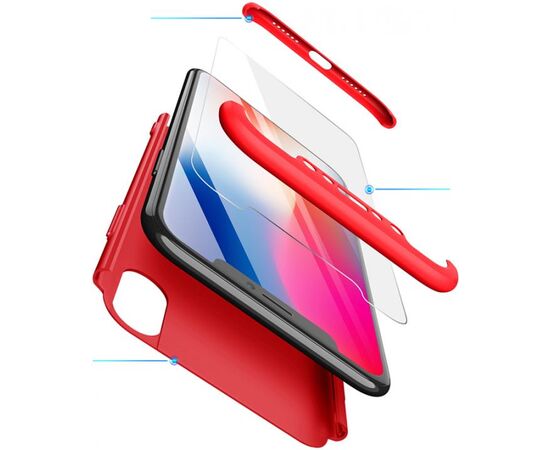 Придбати Чехол-накладка GKK 3 in 1 Hard PC Case Apple iPhone X Red, image , зображення 2, характеристики, відгуки