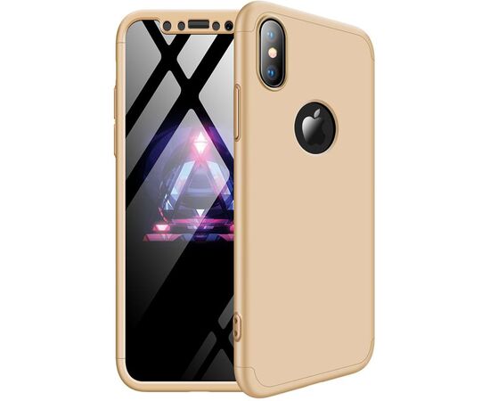 Купить Чехол-накладка GKK 3 in 1 Hard PC Case Apple iPhone X Gold, фото , характеристики, отзывы