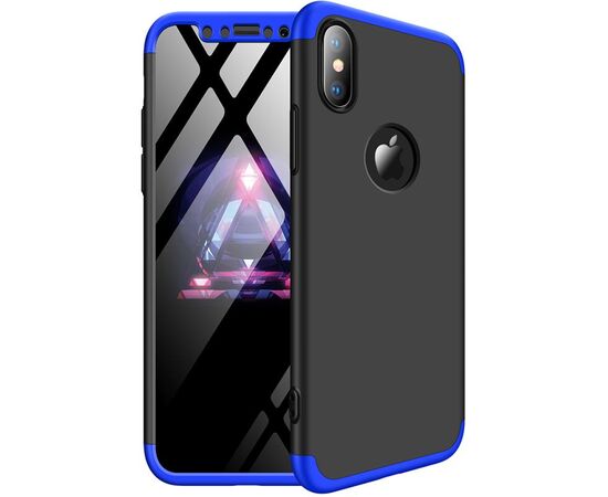 Придбати Чехол-накладка GKK 3 in 1 Hard PC Case Apple iPhone X Blue/Black, image , характеристики, відгуки