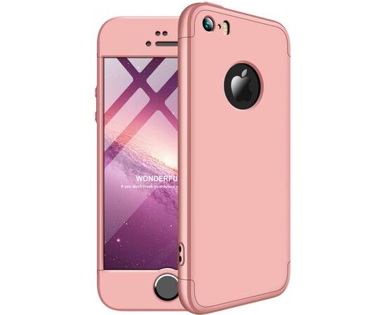 Придбати Чехол-накладка GKK 3 in 1 Hard PC Case Apple iPhone 5/5s/SE Rose Gold, image , характеристики, відгуки