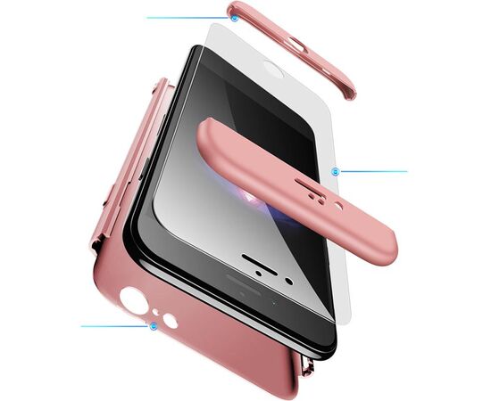 Придбати Чехол-накладка GKK 3 in 1 Hard PC Case Apple iPhone 6/6s Rose Gold, image , зображення 2, характеристики, відгуки