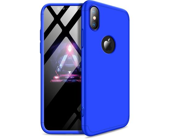 Купить Чехол-накладка GKK 3 in 1 Hard PC Case Apple iPhone XS Blue, фото , характеристики, отзывы