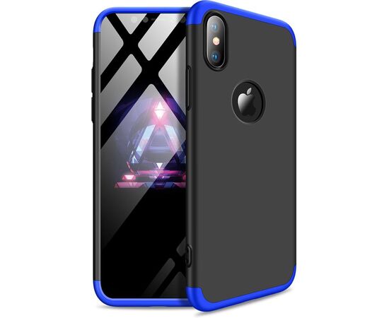 Придбати Чехол-накладка GKK 3 in 1 Hard PC Case Apple iPhone XS Blue/Black, image , характеристики, відгуки