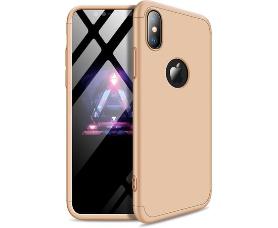 Купить Чехол-накладка GKK 3 in 1 Hard PC Case Apple iPhone XS Gold, фото , характеристики, отзывы