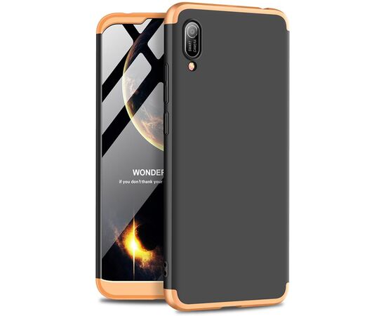 Купить Чехол-накладка GKK 3 in 1 Hard PC Case Huawei Y6 2019 Gold/Black, фото , характеристики, отзывы