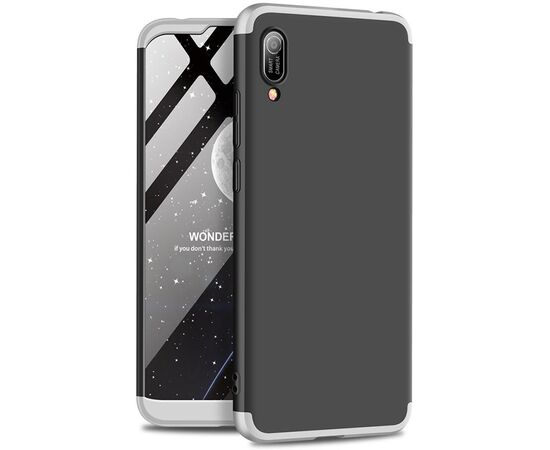 Придбати Чехол-накладка GKK 3 in 1 Hard PC Case Huawei Y6 2019 Silver/Black, image , характеристики, відгуки