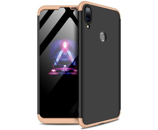 Придбати Чехол-накладка GKK 3 in 1 Hard PC Case Huawei Y7 2019 Gold/Black, image , характеристики, відгуки