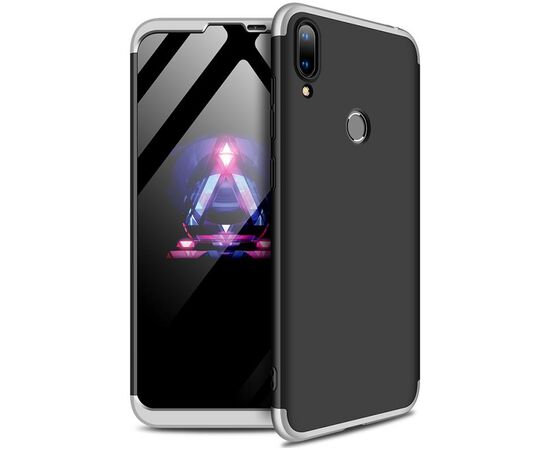 Придбати Чехол-накладка GKK 3 in 1 Hard PC Case Huawei Y7 2019 Silver/Black, image , характеристики, відгуки