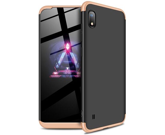 Придбати Чехол-накладка GKK 3 in 1 Hard PC Case Samsung Galaxy A10 Gold/Black, image , характеристики, відгуки