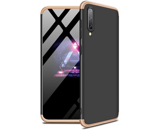 Придбати Чехол-накладка GKK 3 in 1 Hard PC Case Samsung Galaxy A50 Gold/Black, image , характеристики, відгуки