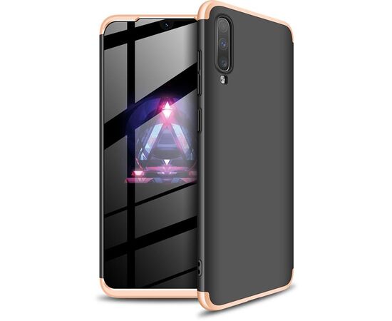 Придбати Чехол-накладка GKK 3 in 1 Hard PC Case Samsung Galaxy A70 Gold/Black, image , характеристики, відгуки