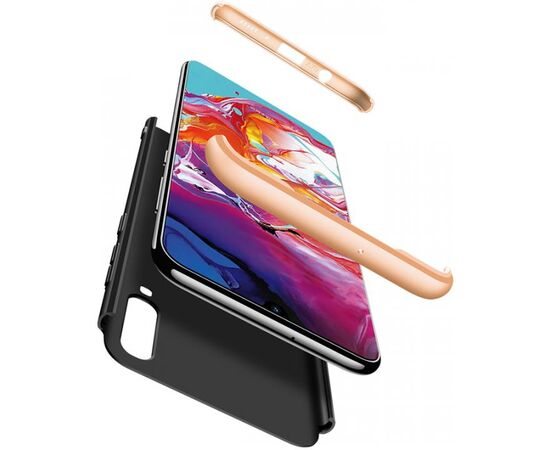 Придбати Чехол-накладка GKK 3 in 1 Hard PC Case Samsung Galaxy A70 Gold/Black, image , зображення 3, характеристики, відгуки