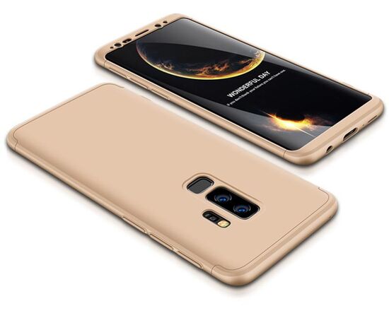 Придбати Чехол-накладка GKK 3 in 1 Hard PC Case Samsung Galaxy S9+ Gold, image , характеристики, відгуки