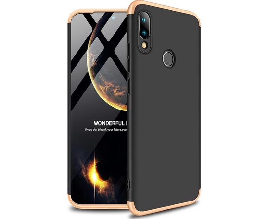 Придбати Чехол-накладка GKK 3 in 1 Hard PC Case Xiaomi Redmi 7 Gold/Black, image , характеристики, відгуки