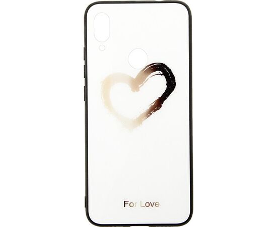 Придбати Чехол-накладка TOTO Glass Fashionable Case Xiaomi Redmi Note 7 Heart on White, image , характеристики, відгуки