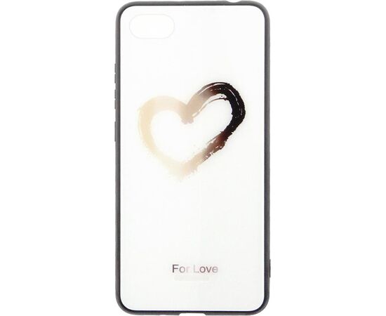 Придбати Чехол-накладка TOTO Glass Fashionable Case Xiaomi Redmi 6A Heart on White, image , зображення 2, характеристики, відгуки