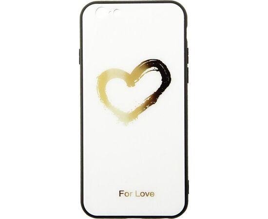 Придбати Чехол-накладка TOTO Glass Fashionable Case Apple iPhone 6/6S Heart on White, image , характеристики, відгуки