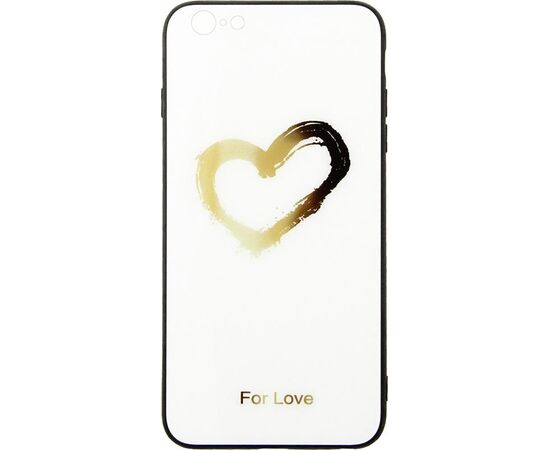 Купить Чехол-накладка TOTO Glass Fashionable Case Apple iPhone 6 Plus/6S Plus Heart on White, фото , характеристики, отзывы