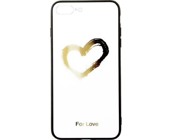 Купить Чехол-накладка TOTO Glass Fashionable Case Apple iPhone 7 Plus/8 plus Heart on White, фото , характеристики, отзывы